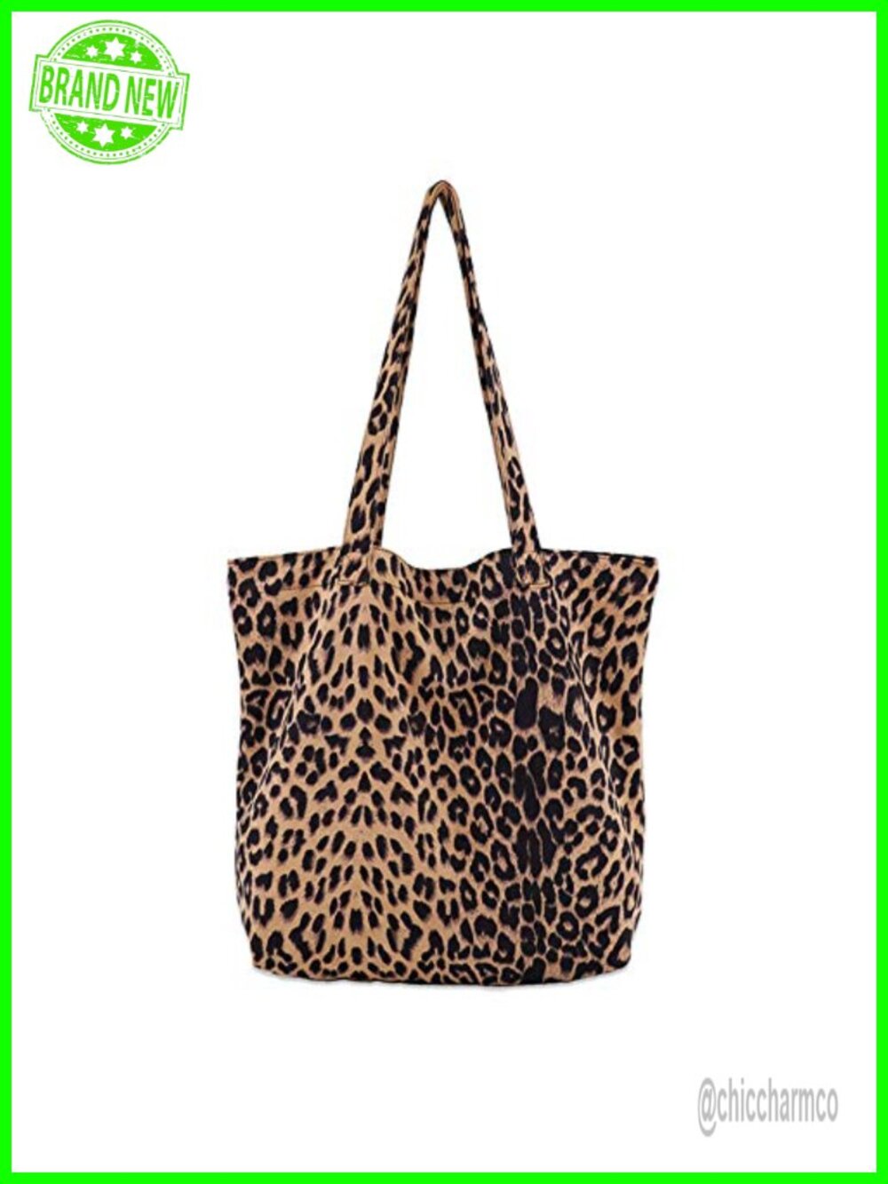 Leopard Print Large Shoulder Tote Bag Lightweight Satchel Travel Purse for Women